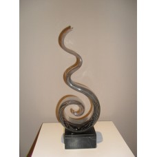 Urn Glassculptuur gegolfd 38 cm hoog (PMHCGU002)